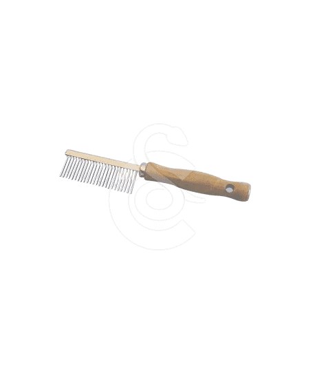 Peigne à manche en bois