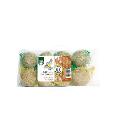 Boules de graisse Arachides + Insectes