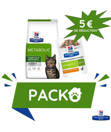 Pack Hill's Chat Metabolic Poulet 3kg