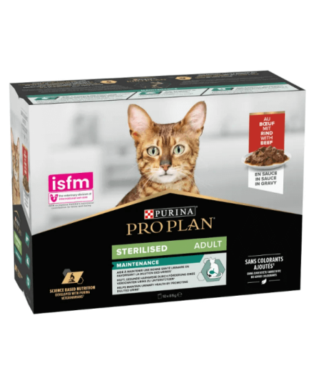 Pro Plan Cat Sterilised Maintenance Boeuf en Sauce