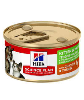 Chat Kitten and Mother Mousse Poulet & Dinde