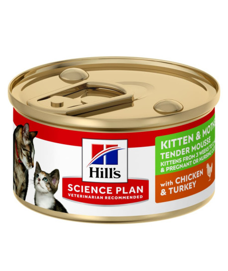 Chat Kitten and Mother Mousse Poulet & Dinde