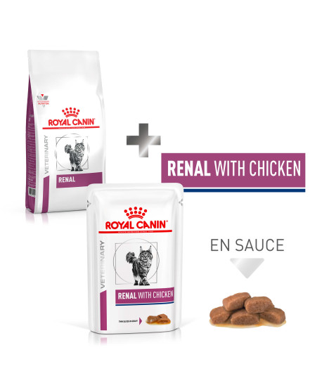 Pack Cat Renal + Sachets Repas Poulet Sauce