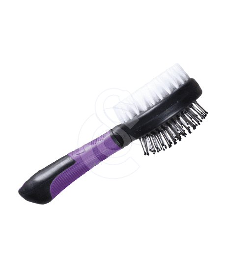 Brosse Perfect Care Chat double : à picots métals et poils