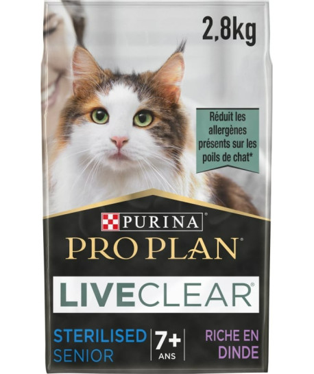 Pro Plan Cat Liveclear Sterilised 7+ Dinde
