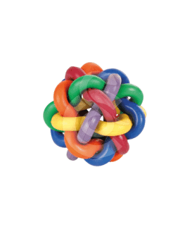 Jouet chien : balle en caoutchouc noué