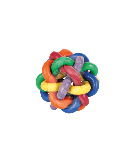 Jouet chien : balle en caoutchouc noué