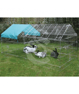 Enclos extérieur zingué pour volailles, lapins ou cobayes