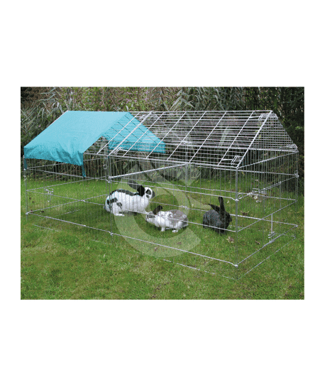 Enclos extérieur zingué pour volailles, lapins ou cobayes