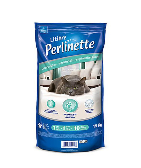Litière absorbante Perlinette pour chats sensibles
