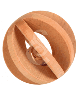 Jouet rongeur : balle de jeu en bois