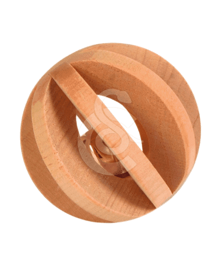Jouet rongeur : balle de jeu en bois