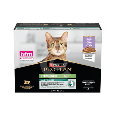 PP Cat Sterilised Senior 7+Maintenance Dinde Sauce Sachet R.
