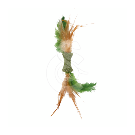 Jouet chat Wouapy : Bobine double en matatabi à plumes