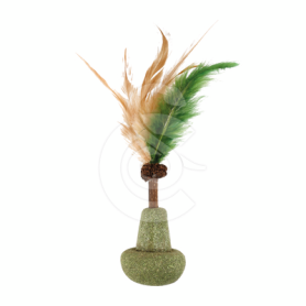 Jouet chat Wouapy : Big toupie en matatabi à plumes