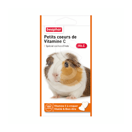 Petits coeurs vitamine C - Cochon d'Inde