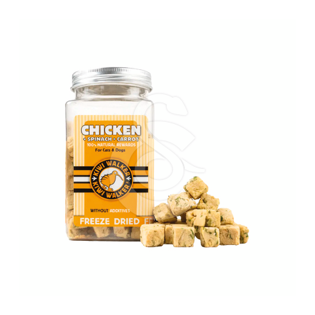 Friandises lyophilisées Kiwi Walker Poulet Epinards Carottes