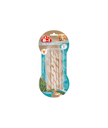 Os à mâcher 8In1 Dental Delight Twisted Sticks