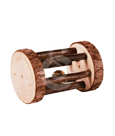 Jouet rongeur : rouleau de jeu en bois