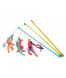 Jouet chat Zolux : canne à pêche à rubans