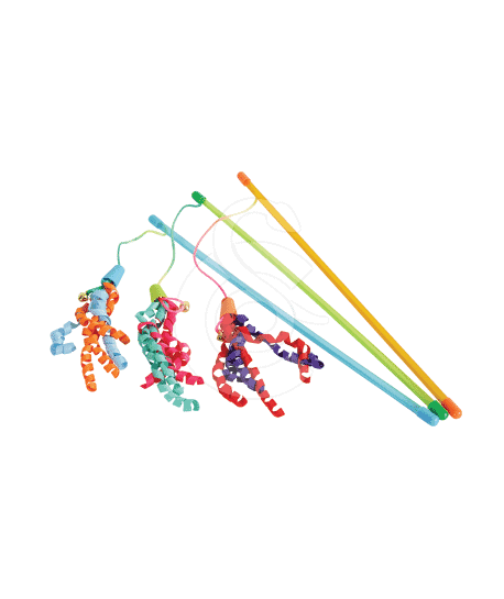 Jouet chat Zolux : canne à pêche à rubans