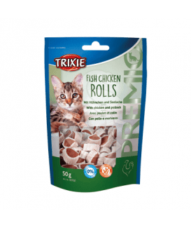Friandises Chat Premio Fish Chicken Rolls