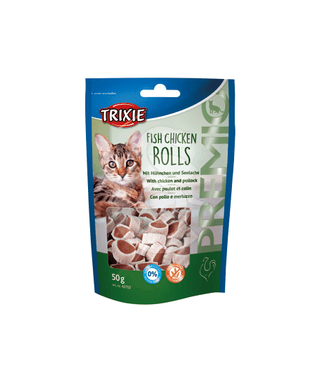 Friandises Chat Premio Fish Chicken Rolls
