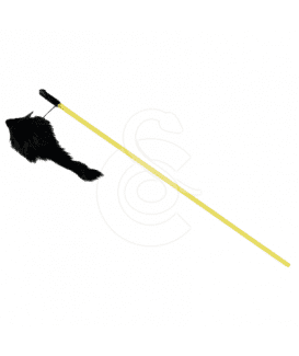 Jouet chat : Canne à pêche souris en peluche