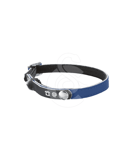 Collier chat cuir synthétique avec porte-adresse