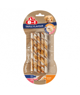 Os à mâcher 8in1 Triple Flavour Twisted Sticks