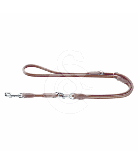 Laisse cuir Hunter Round & Soft multiposition
