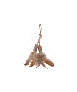 Jouet chat Wouapy : bouchon en matatabi à plumes