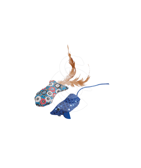 Jouet chat Wouapy : poisson à plumes et souris